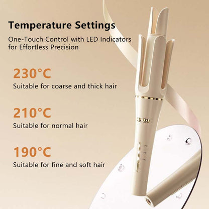 Premium Automatic Hair Curling Iron with Rotating Ceramic Barrel Fast Heat