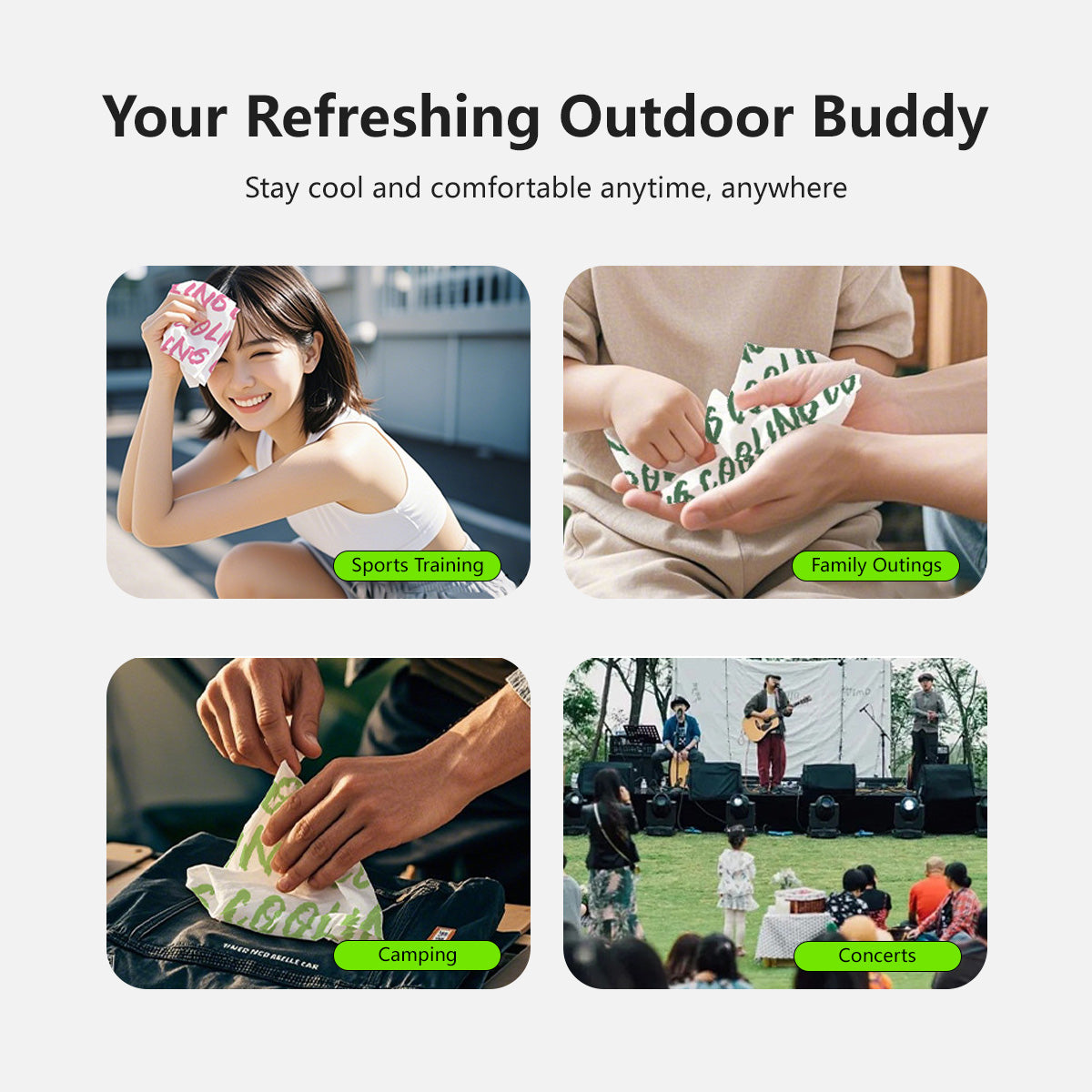 ️ Cooling Wipes Lime & Jasmine Helps with Sweat Herbal Infused Formula Gym & Travel (1 wipes/packet)
