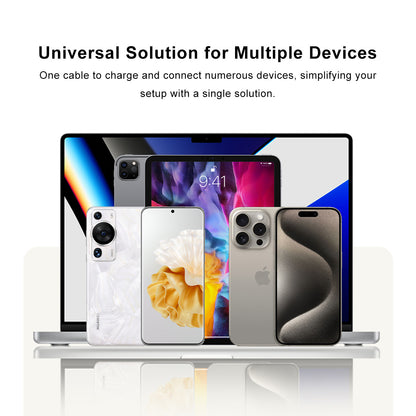 【Buy 1 Free 1】4-in-1 65W Ultra-Fast Charging Lightning Cable