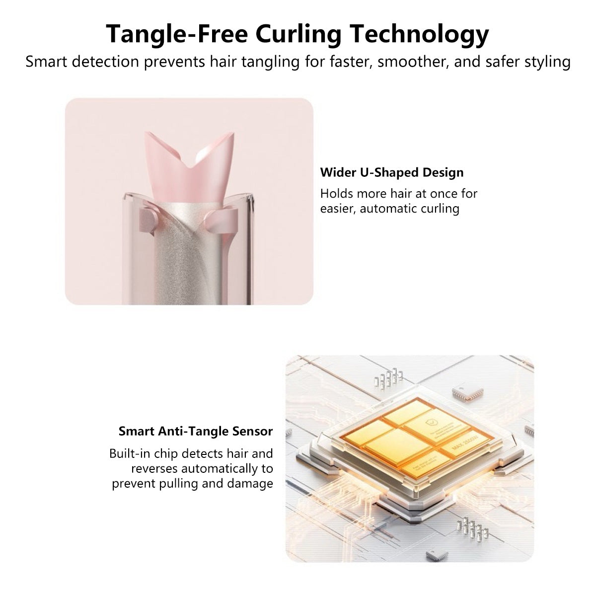 Cordless One-Click Auto Curling Wireless Automatic Anti-Tangle Anti-Scald Portable Curling Iron