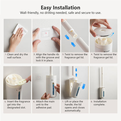 Scented Disposable Toilet Brush Fresh-Scent Disposable Toilet Cleaning Brush