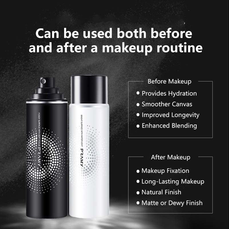 Makeup Setting Spray Matte Finish Glossy Finish Before and After Makeup Setting Spray Lasting Stay