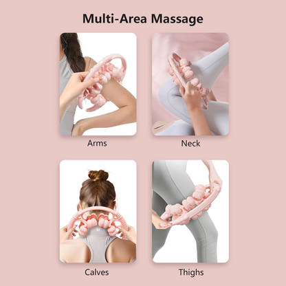 JOMO 32-Roller Circular Massager 360° Full Coverage Wheel Ring Massager