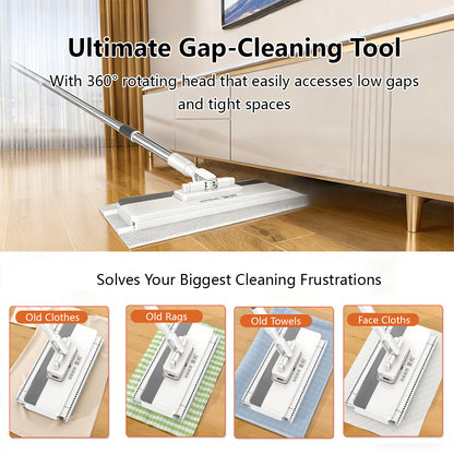 Wide-Panel Automatic Cloth Clip Mop 90–135cm with 2 Mop Pads