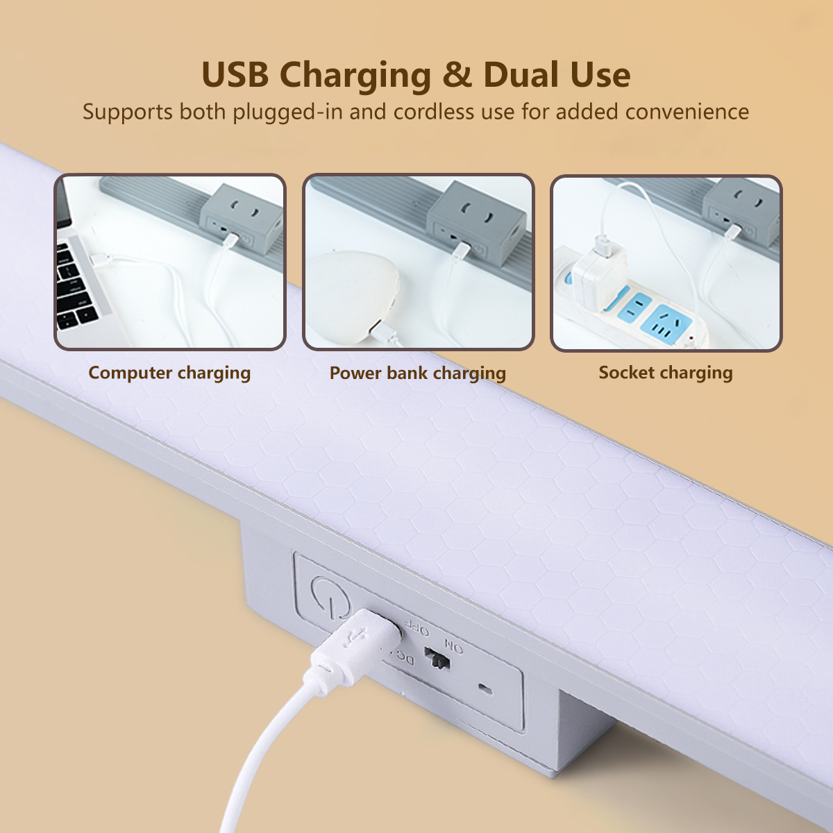 Eye Protection Wall Lamp Detachable Design USB Charging Portable Touch/ Remote Control Lamp