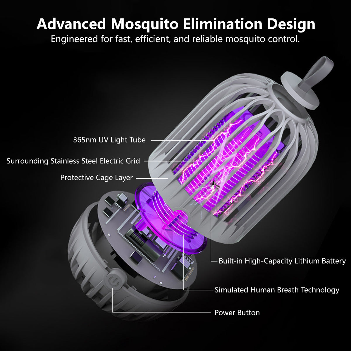 Mosquito Repellent Killer Indoor Outdoor Portable Insect Lamp Bug Zapper