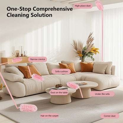 Dual-Purpose Duster with Detachable Handles Flexible Handle Extandable Handle