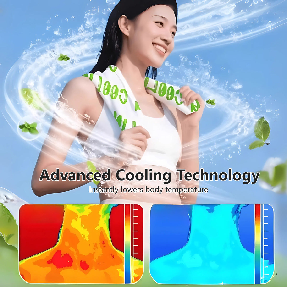 ️ Cooling Wipes Lime & Jasmine Helps with Sweat Herbal Infused Formula Gym & Travel (1 wipes/packet)