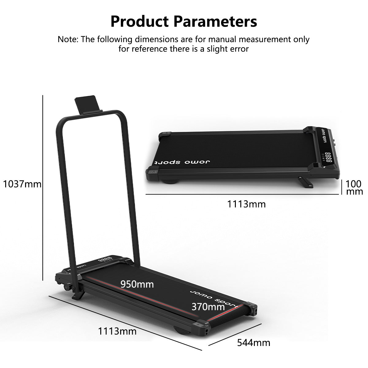 New Treadmill with Slope Design + Upgraded Shock Absorption Low Noise Indoor Treadmill