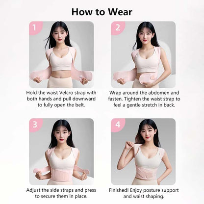 Posture Corrector Adjustable Back Support Belt for Abdominal Waist Correction