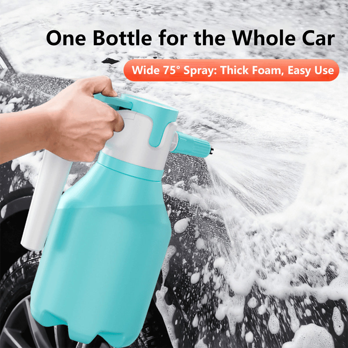 Car Wash Snow Foam Sprayer Bottle High Pressure Foam Spray Manual Air Pressure Garden Watering Car