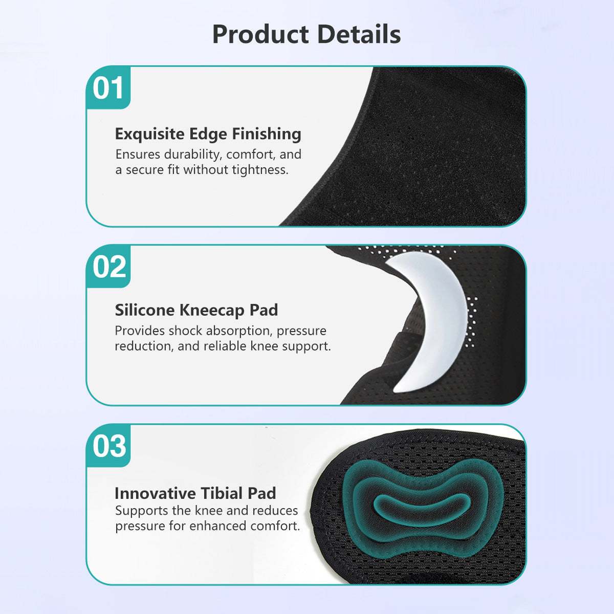 Adjustable Knee Support Brace Sport Protection Breathable Lightweight Kneecap Stabilization