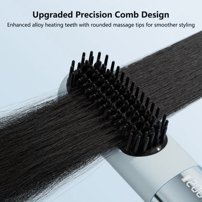 2-in-1 Cordless Cool-Air Styling Brush Portable Cordless Hair Straightener Curler