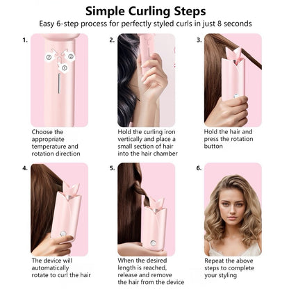 Cordless One-Click Auto Curling Wireless AutomaticPortable Curling Iron