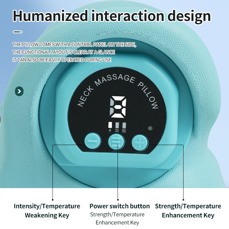 Cervical Massage Pillow Silicone Neck Massager Heat Therapy Pillow
