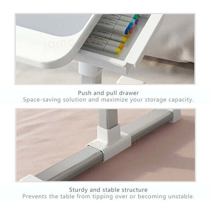 Foldable Lift Small Table Laptop Desk for Bed Adjustable Folding Portable Tablet