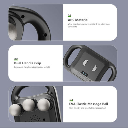 6 Head Fascia Massager Gun 20 Intensity 9 Modes