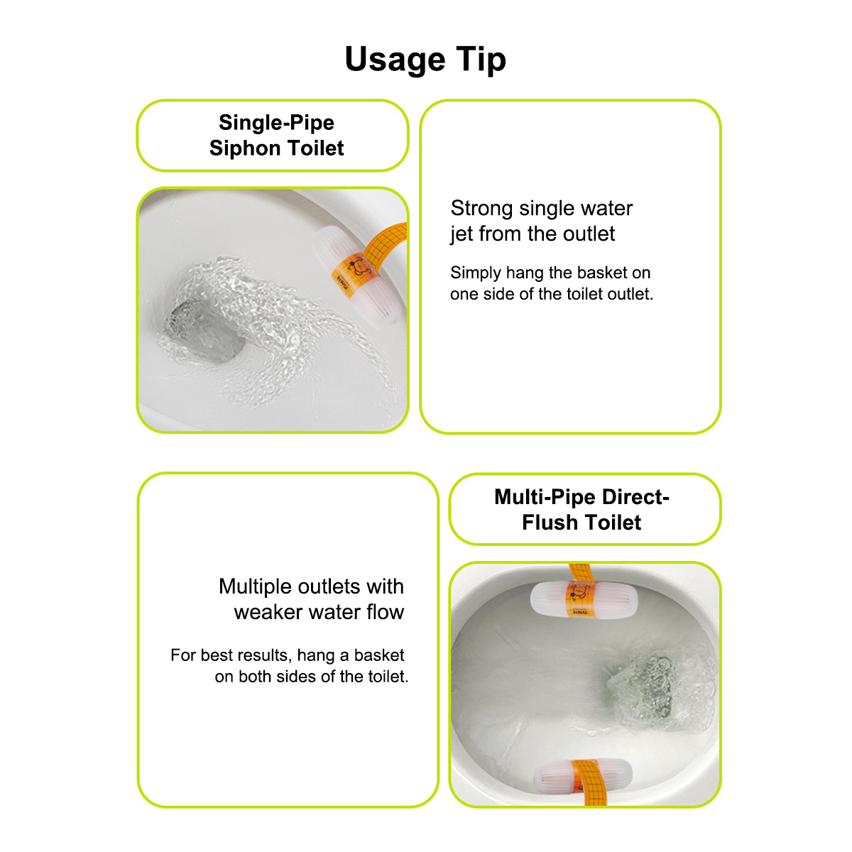 Hanging Toilet Cleaner & Freshener Anti-Odor Antibacterial Protection Toilet Bowl (50g/ piece)