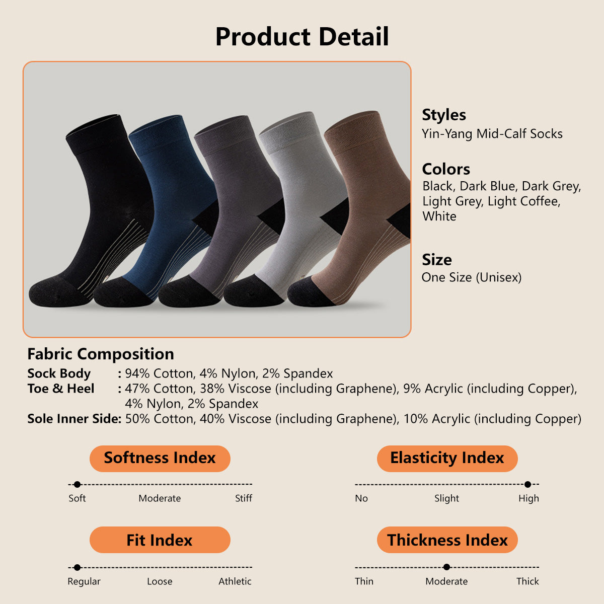 Graphene Energy Heating Socks Warmth Far Infrared Winter Thermal Heat Socks