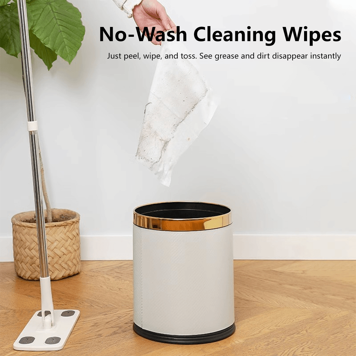 Disposable Cleaning Dry and Wet Wipes for Floor Peel and Toss Grease Duster No Wash Needed