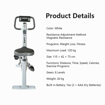 JOMO Foldable Spin Bike Compact Silent and Adjustable for Home Workout