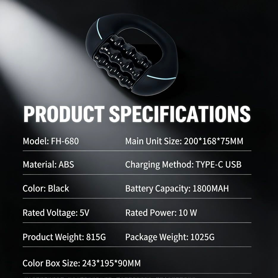 JOMO Portable 2 in 1 Massage Gun Percussion and Roller for Deep Tissue Muscle Relief 滚轮按摩器