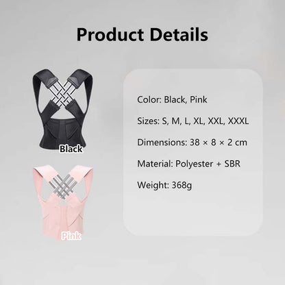 Posture Corrector Adjustable Back Support Belt for Abdominal Waist Correction