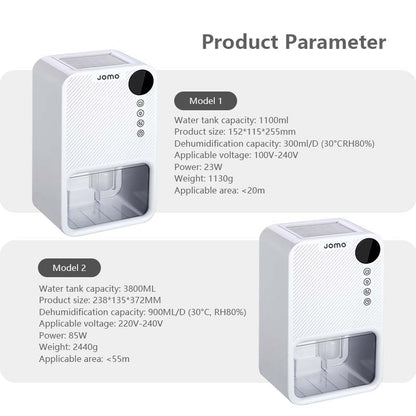 Portable Dehumidifier with LCD Display Touch Function