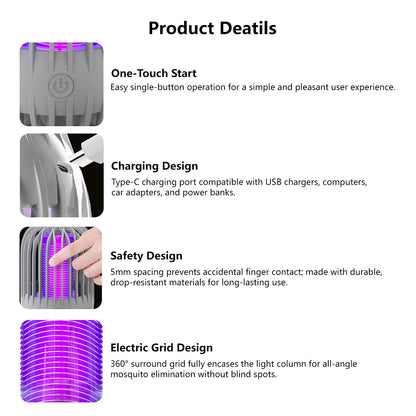 Mosquito Repellent Killer Indoor Outdoor Portable Insect Lamp Bug Zapper