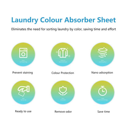 Fabric Colour Absorber Sheets Color Protection Remove Odor Prevent Staining