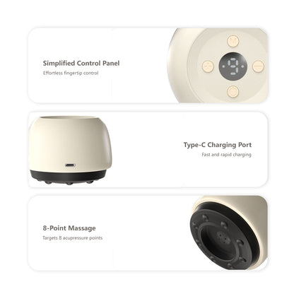 Portable Electric Guasha Massage 8 Level Gear Adjustment Type-c Charging Lightweight Hot Compress Massager