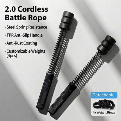 JOMO Cordless Battle Rope Home Fitness Weight Loss Workout 升级版可调节无绳战绳 | JOMO Singapore