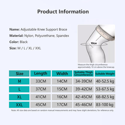 Adjustable Knee Support Brace Sport Protection Breathable Lightweight