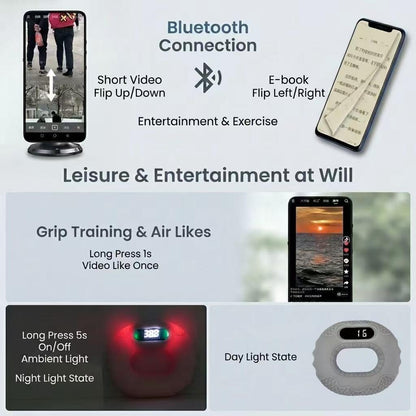 JOMO Smart Hand Grip Strengthener Bluetooth Remote LED Counter 蓝牙连接握力器 | JOMO Singapore