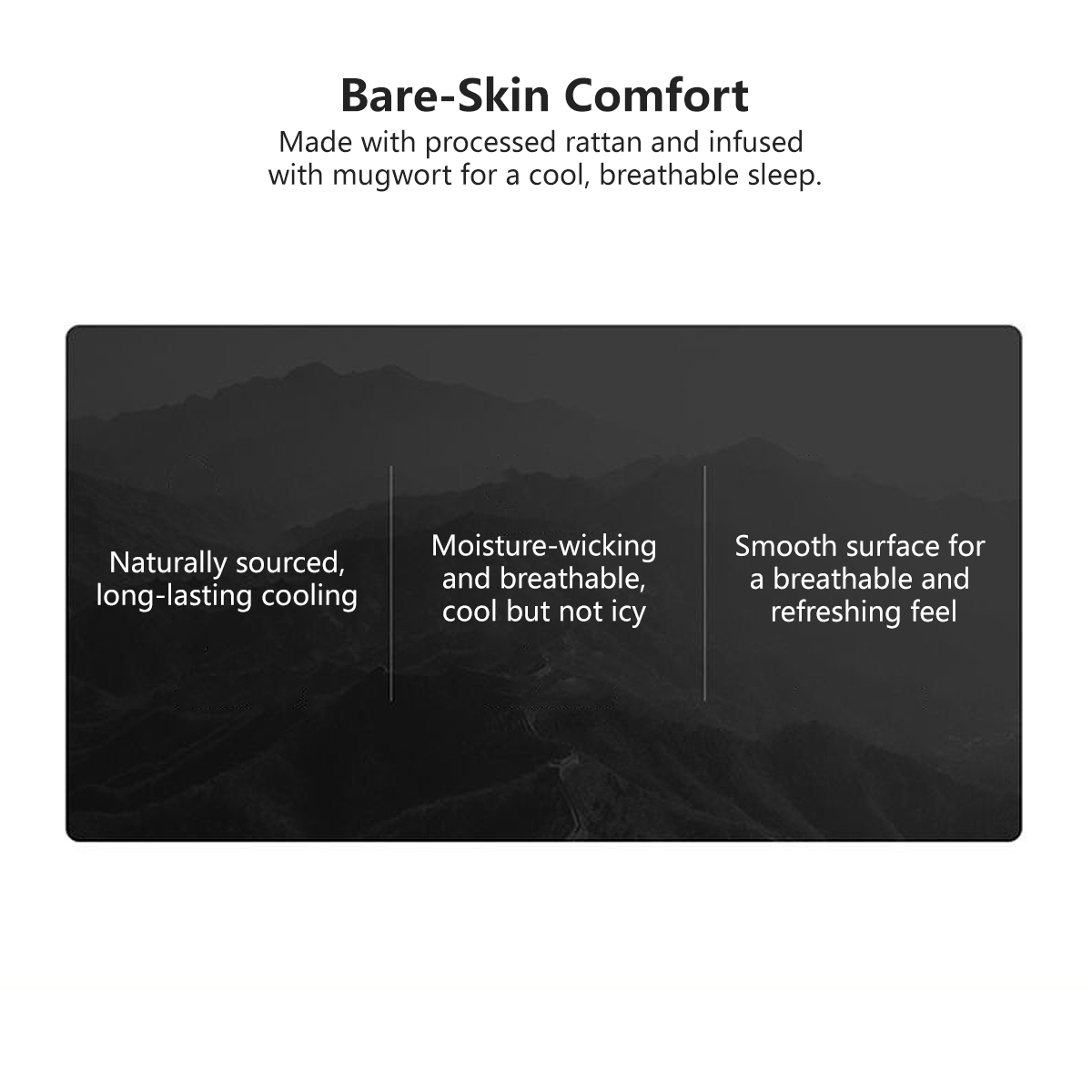 Wormwood Cooling Mat 3-Piece Set Skin-Friendly Breathable Mat Summer Sleeping Mat – Mugwort Anti-Mosquito, Foldable
