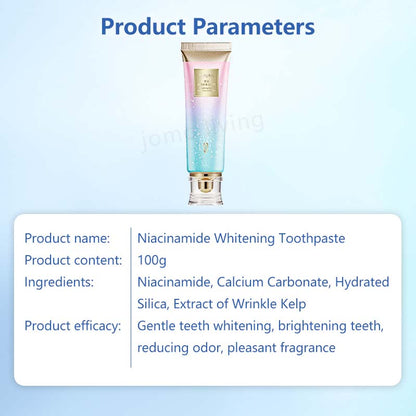 Niacinamide Whitening Toothpaste Brightening Fresh Breath Oral Care