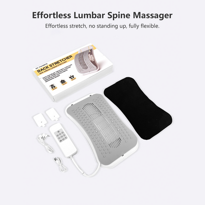 Electric Lumbar Massager Back Pain Warm Hot Compress Waist Cushion Lumbar Stretcher
