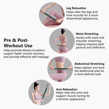 Extended Yoga Massage Stick Muscle Relaxation Non-Slip Handle Yoga Stick