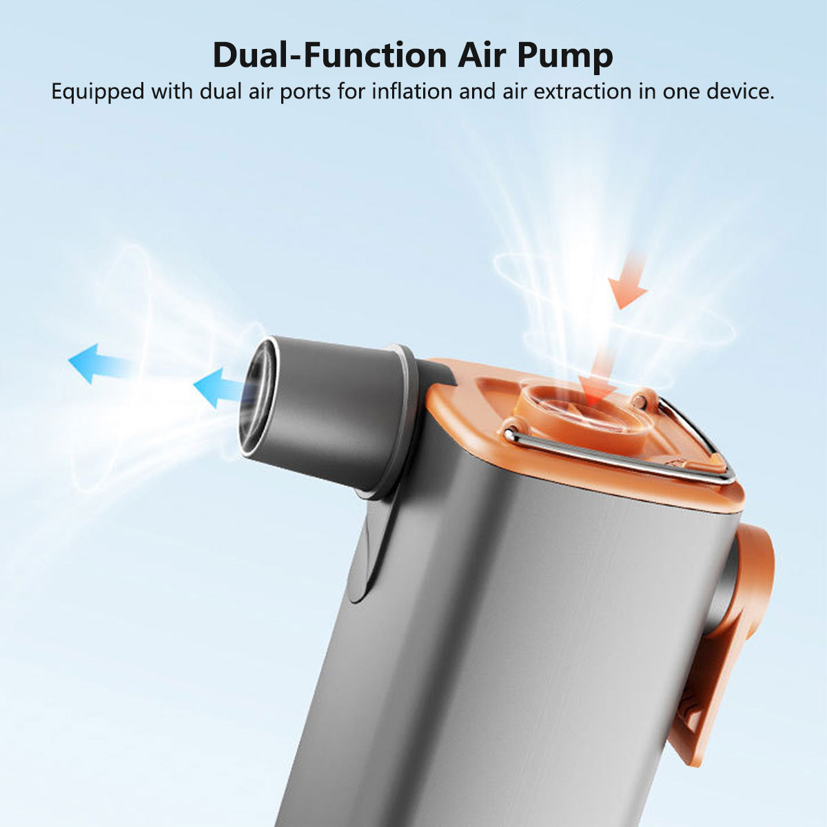 Multi-Function Air Pump Inflate & Deflate Lighting Portable Outdoor Camp Air Pump