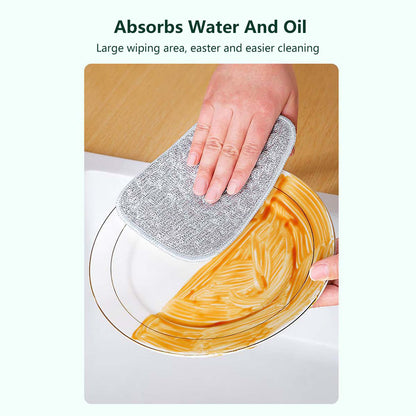 Silver Thread Dish Cloth Double-Sided Strong Stain Removal (10 pieces per pack)