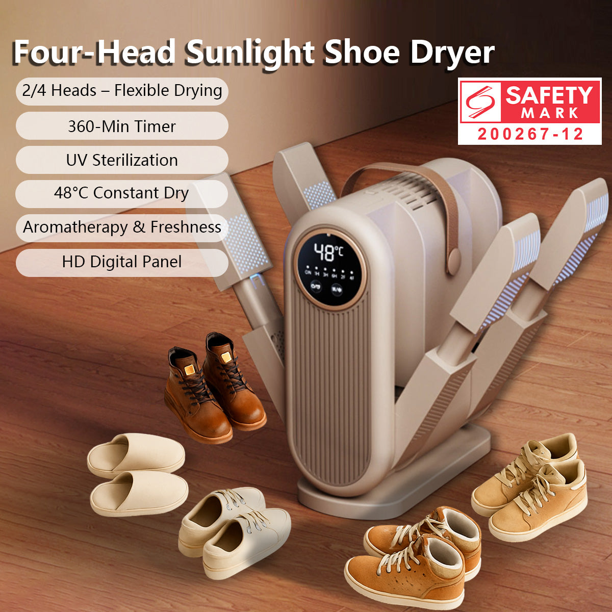 Fast Shoes Dryer Portable Electric Shoe Heater Sterilizer Sports Shoe Socks Clothes Dryer Dehumdifier