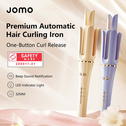 Premium Automatic Hair Curling Iron with Rotating Ceramic Barrel Fast Heat