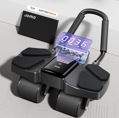 Upgraded JOMO Four Wheel Abdominal Wheel Roller Adjustable Armrest