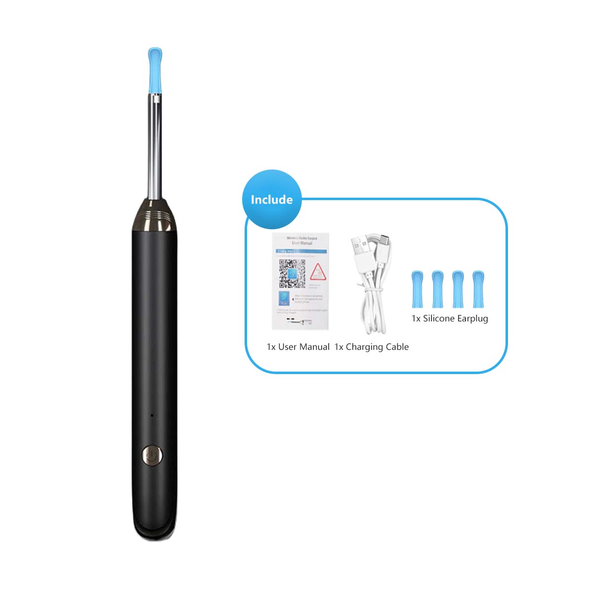 High Quality Smart Visual Ear Cleaner Earpick Built-in Battery Silicone Material High Precision Camera