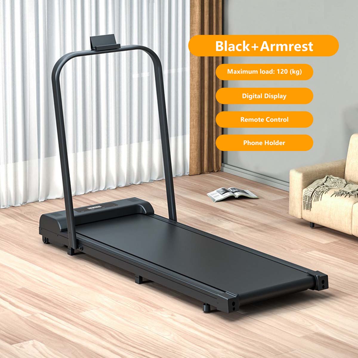 Foldable Treadmill Mini Running Walking Pad Home Gym Fitness Machine