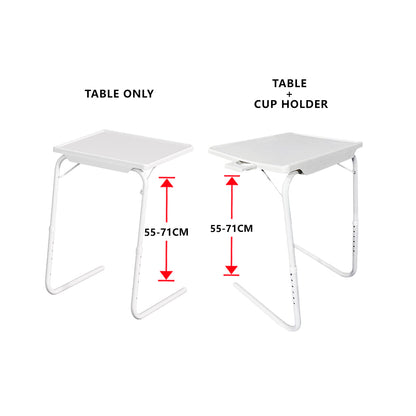 Height Adjustable Table Folding Computer Desk Multi-Purpose Side Table Bed Table