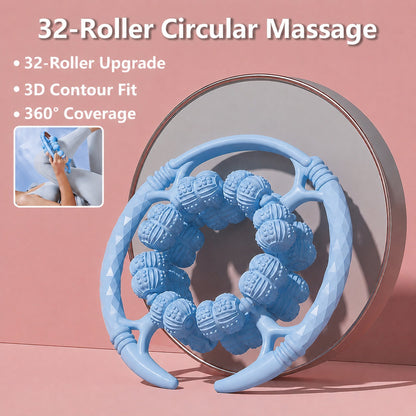 JOMO 32-Roller Circular Massager 360° Full Coverage Wheel Ring Massager