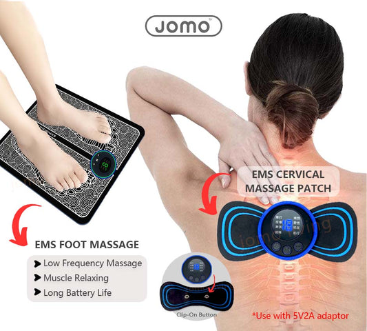 JOMO EMS Pulse Intelligent Massage Patch Cervical Neck Foot Shoulder Leg Body Massager 8 Mode 19 Gears