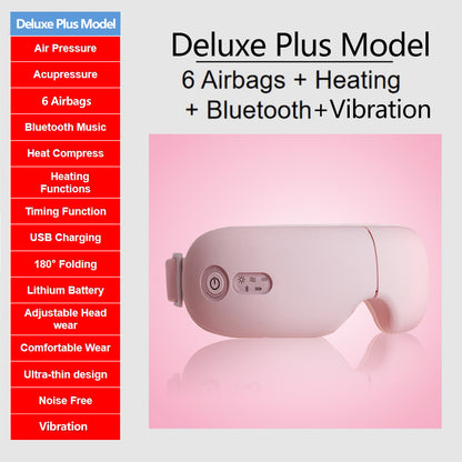 3D Portable Bluetooth Pain Relief Eye Massager Gift Present
