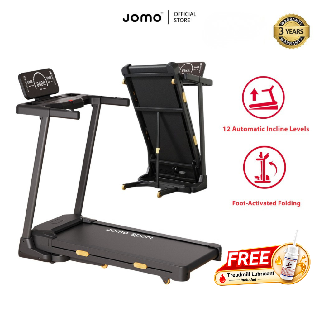 JOMO Foldable Treadmill 140kg Auto Incline Home Gym Running Fitness Quiet 跑步机